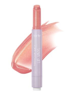 tarte Lip Vinyl Sheer Sparkling Peach Pink Gloss in Shimmering Daisy